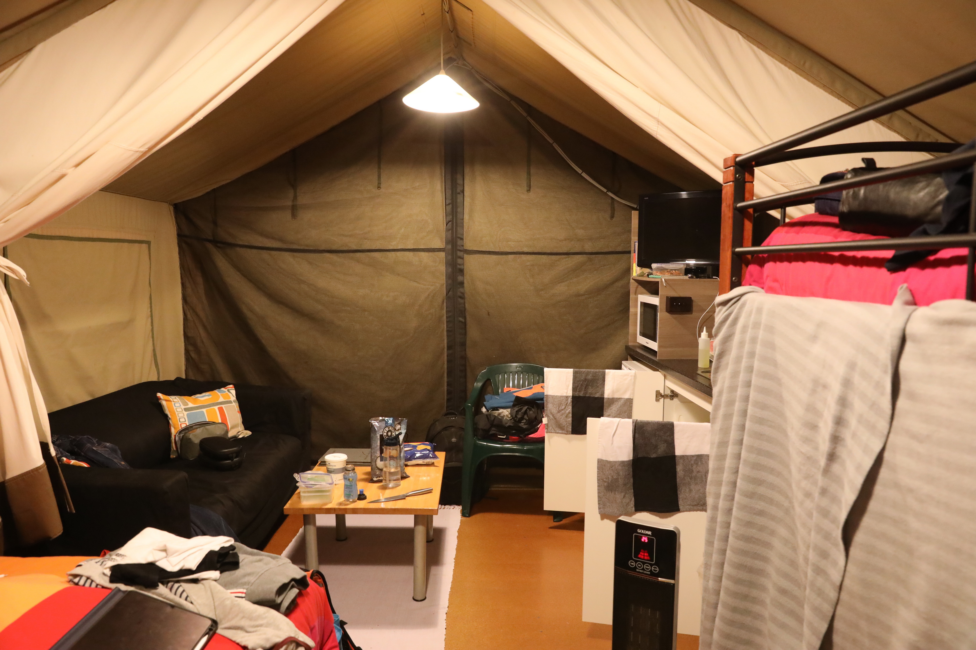 Übernachtung im Zelt